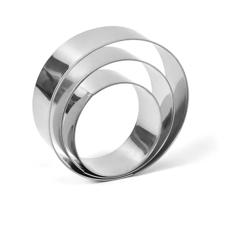 Set 3 Moldes Reposteria acero inoxidable