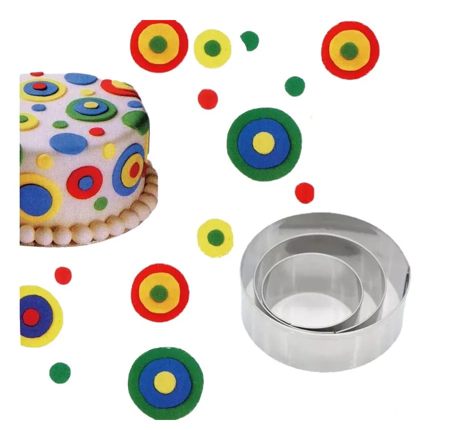 Set 3 Moldes Reposteria acero inoxidable