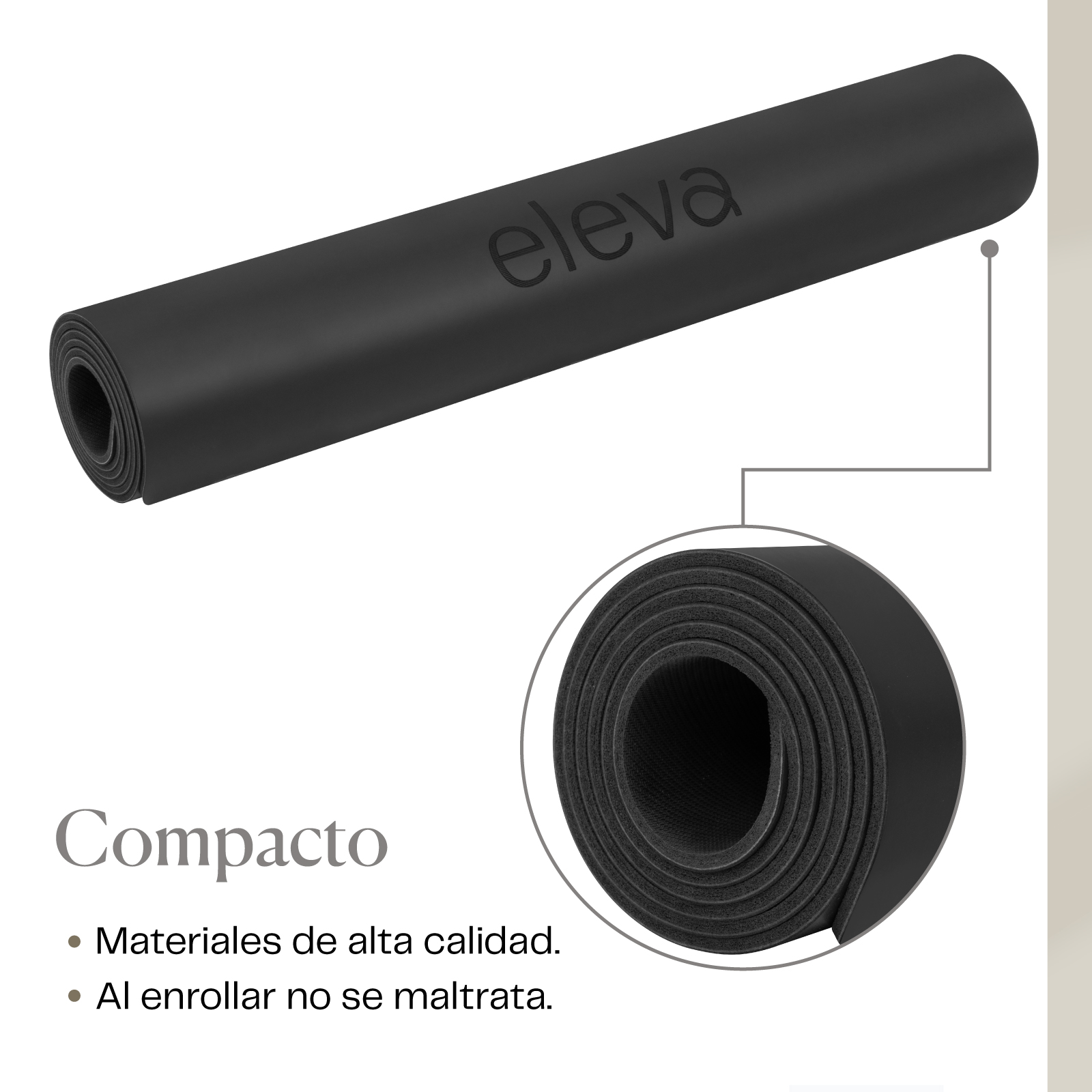 Tapete De Yoga Y Ejercicio C/ Goma Natural De Poliuretano Eleva