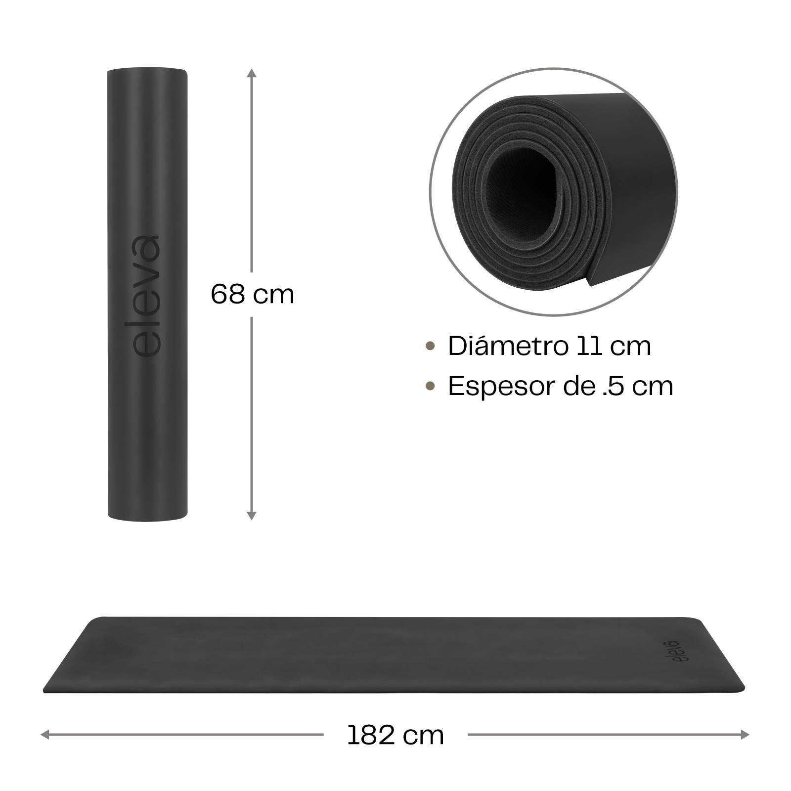 Tapete De Yoga Y Ejercicio C/ Goma Natural De Poliuretano Eleva