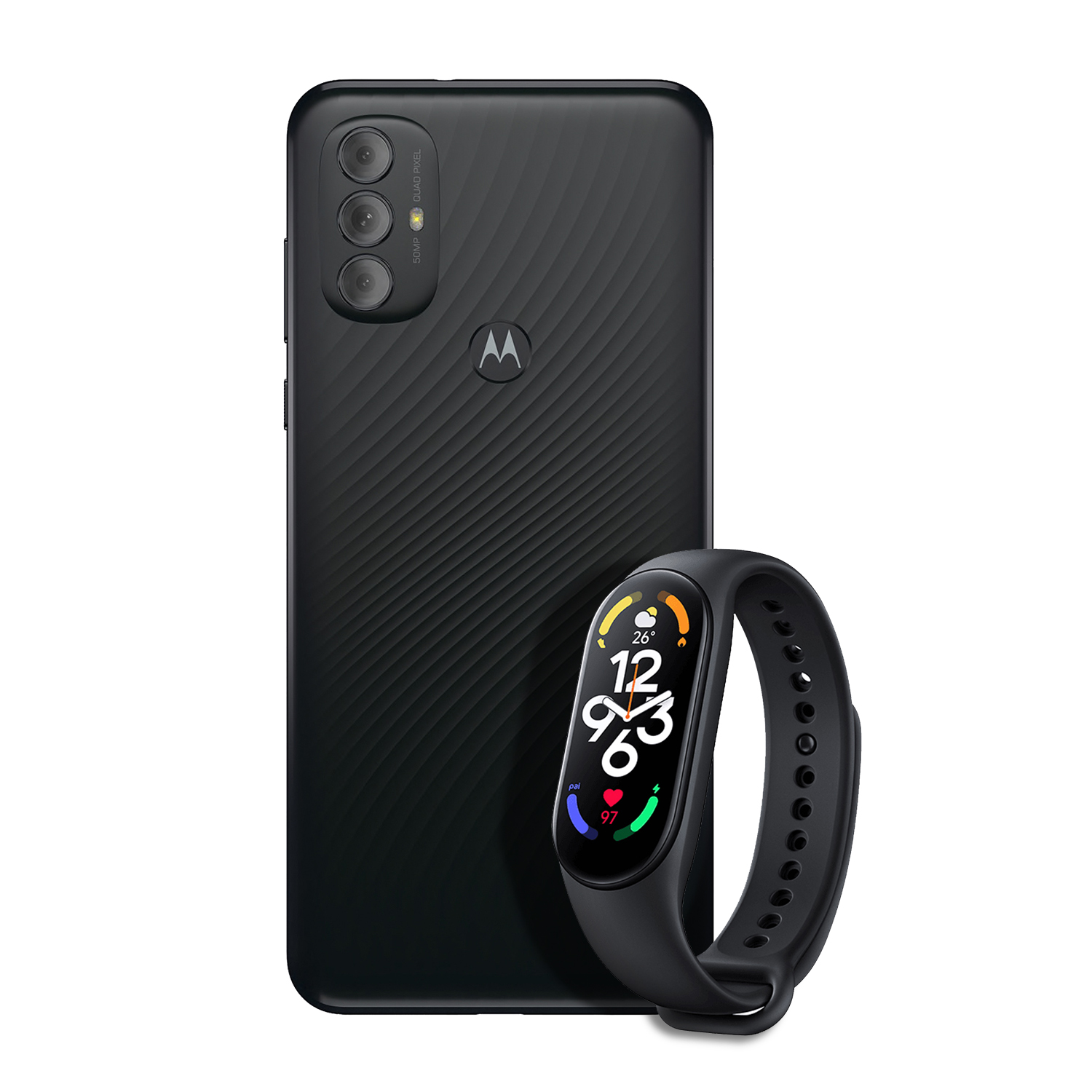 MOTOROLA MOTO G POWER 2022 4GB 128GB NEGRO + XIAOMI MI SMART BAND 7 NEGRO