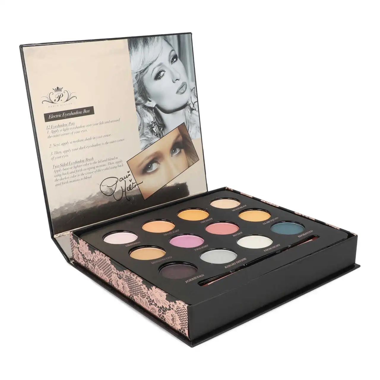 Paris Hilton Estuche de Maquillaje para Ojos 12 sombras 1 pincel