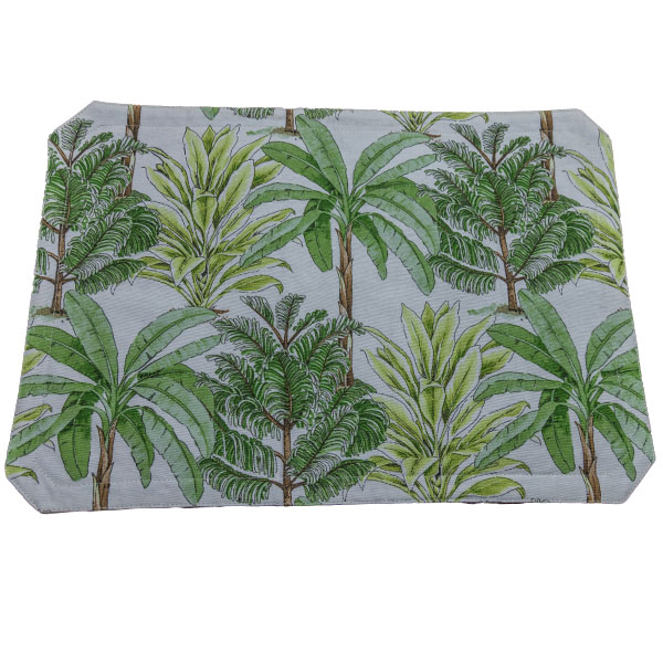 MANTEL INDIVIDUAL DOBLE VISTA PALMERAS GRIS OXFORD MARE