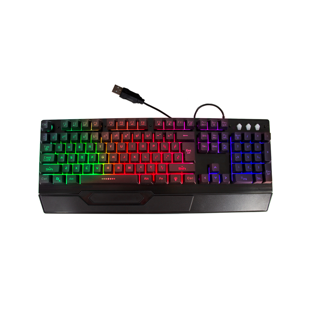 Teclado Gamer Con Iluminación Rgb Con Cable Usb Gaming