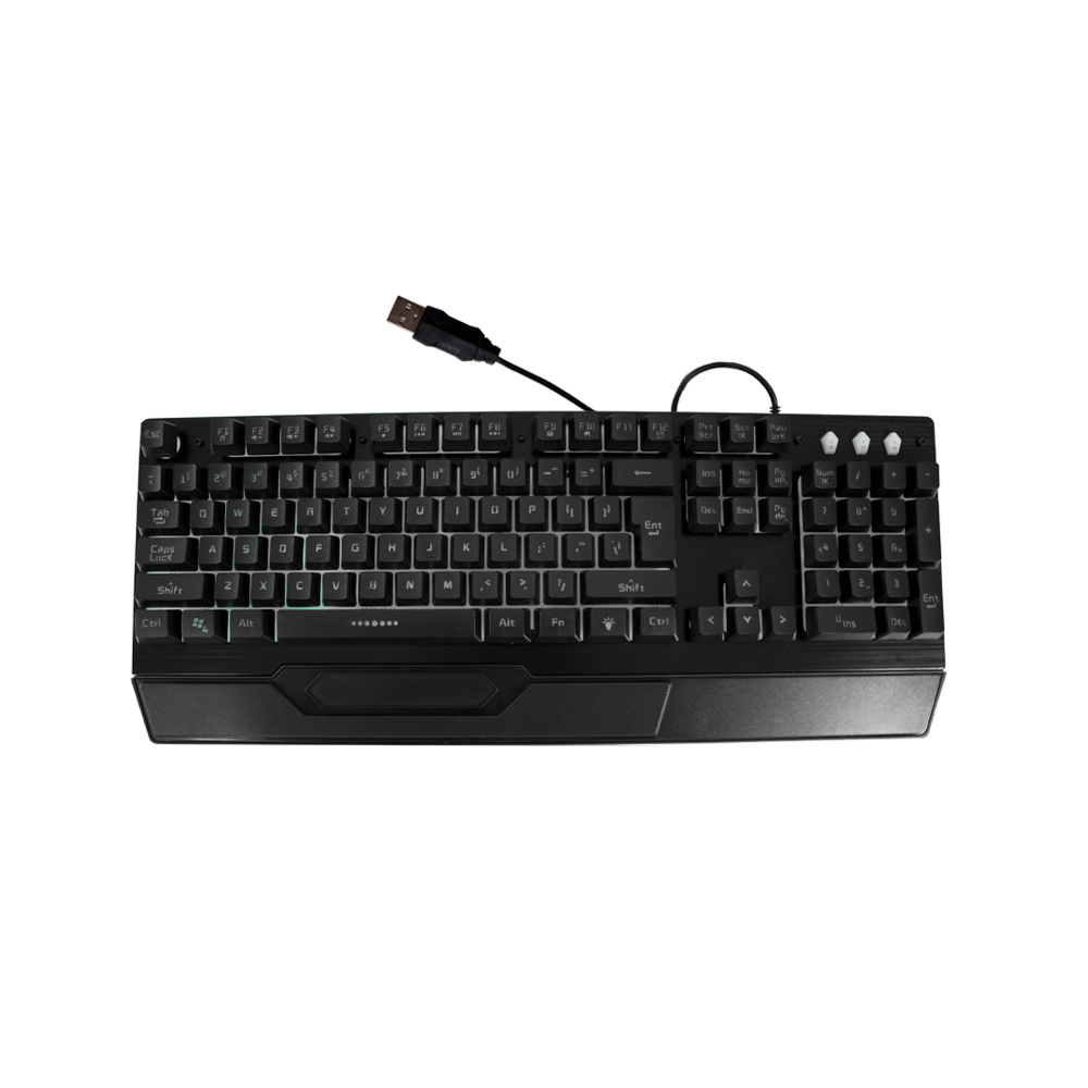 Teclado Gamer Con Iluminación Rgb Con Cable Usb Gaming