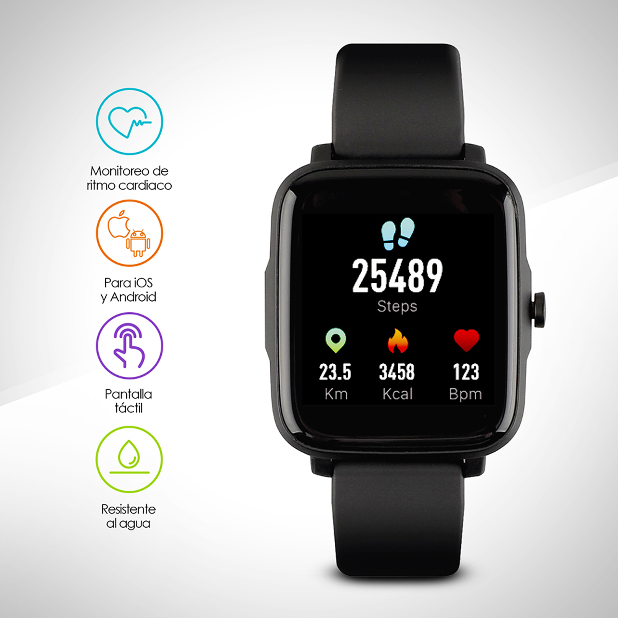 Smartwatch Reloj Inteligente Funciones de Salud Mod. W95 Redlemon