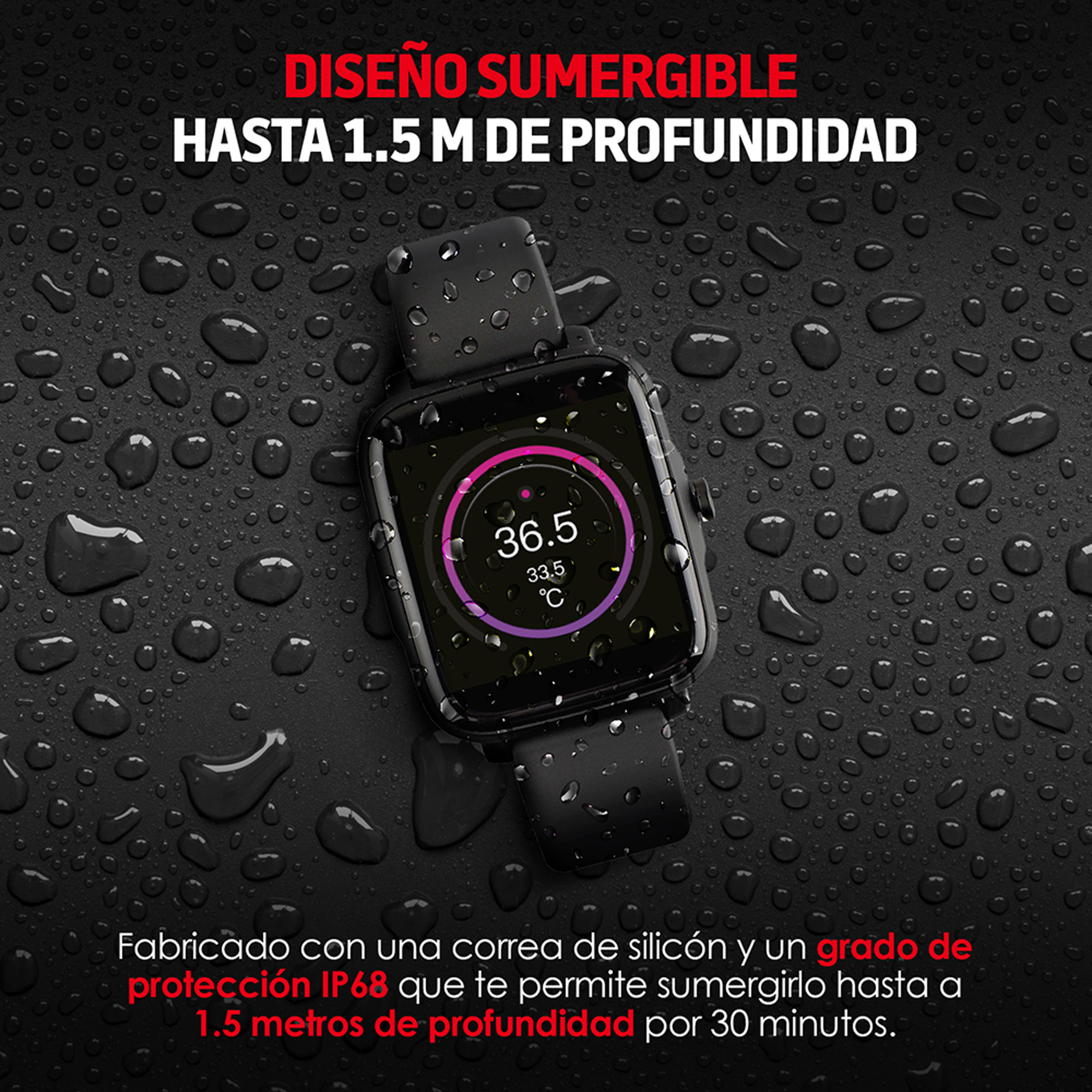 Smartwatch Reloj Inteligente Funciones de Salud Mod. W95 Redlemon