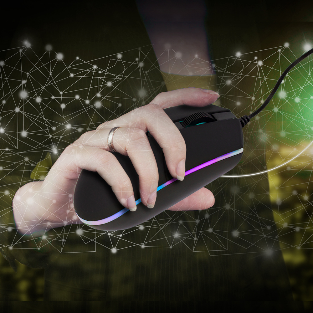 Mouse Gamer Con Luz Led Rgb Ratón Óptico Usb Sentry Gaming
