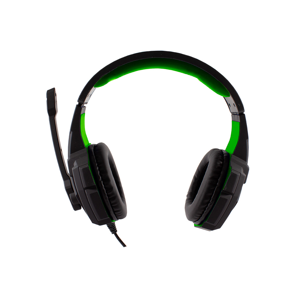 Audífonos Con Micrófono Alámbrico Gamer Diadema Gaming Verdes Gx150 Verde