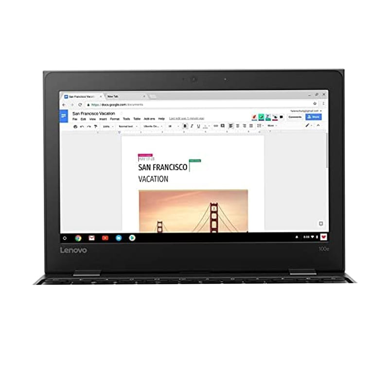 Laptop Lenovo 100e Intel Celeron N4020 4GB/ 64GB Windows 10- Gris Oscuro