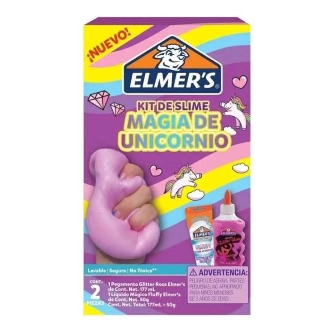 Kit Slime Elmers Magia De Unicornio El Original