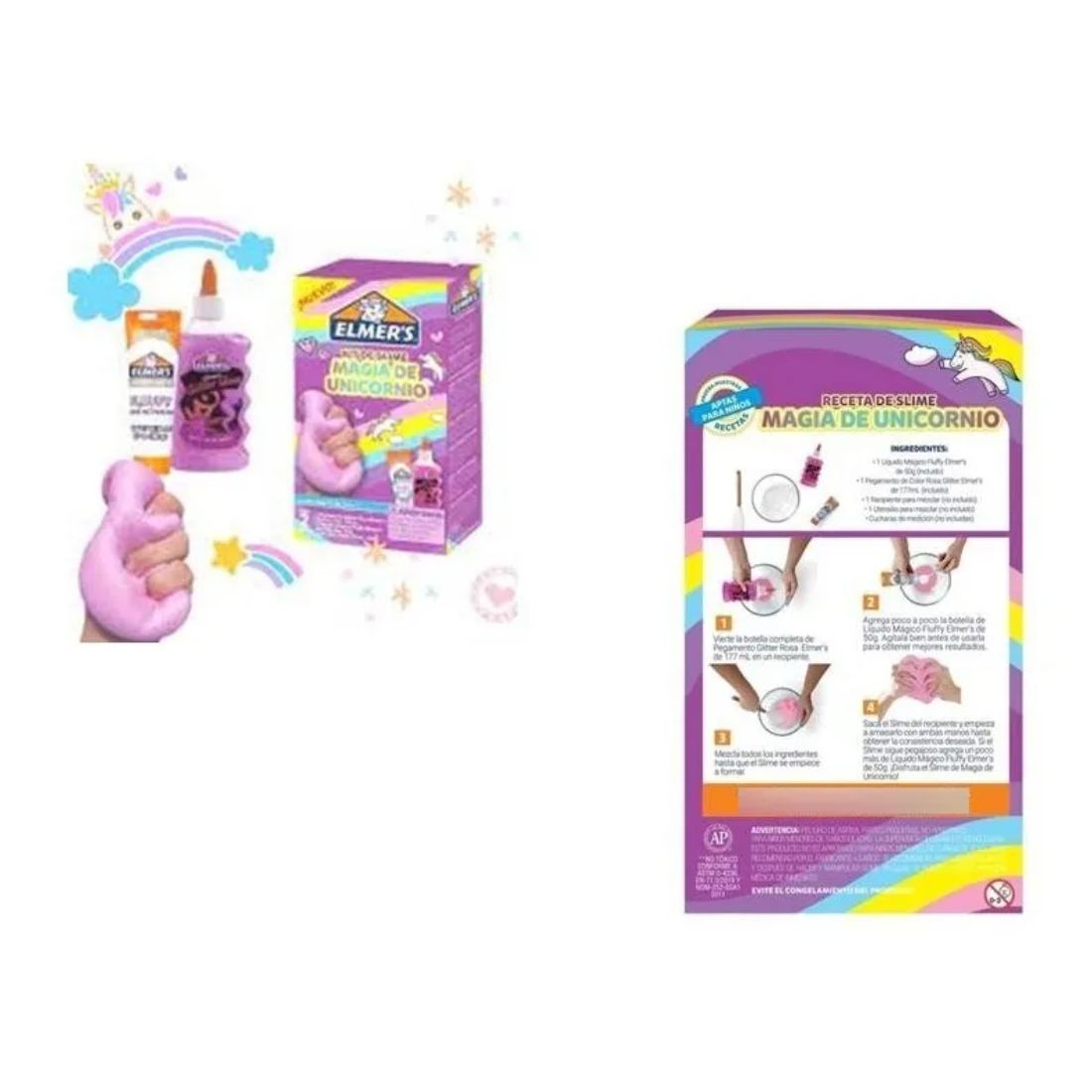 Kit Slime Elmers Magia De Unicornio El Original