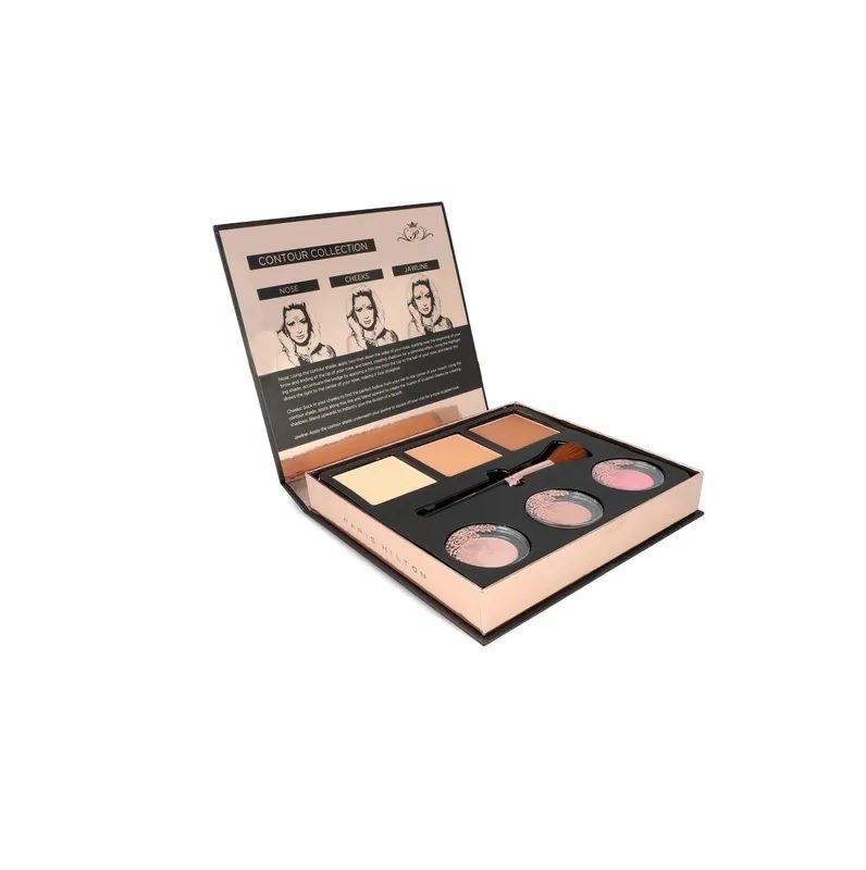 Set Paris Hilton Contour Rubor/Bronceador/Iluminador/Contorno/Brocha