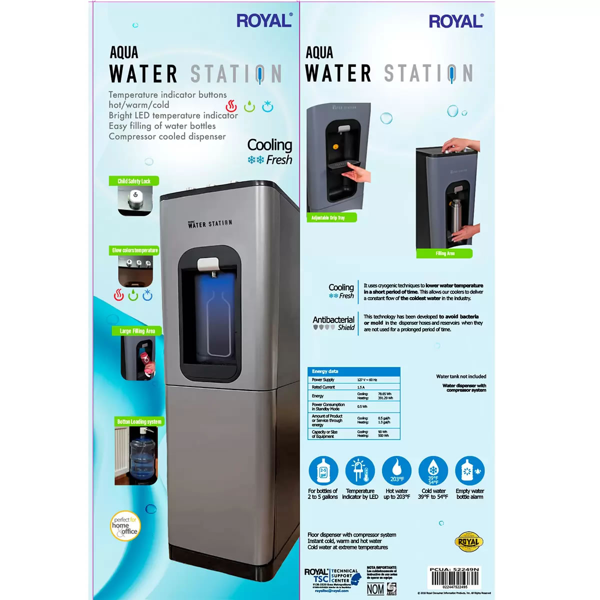 Dispensador de Agua Luces Led Royal Aqua Water Station CST