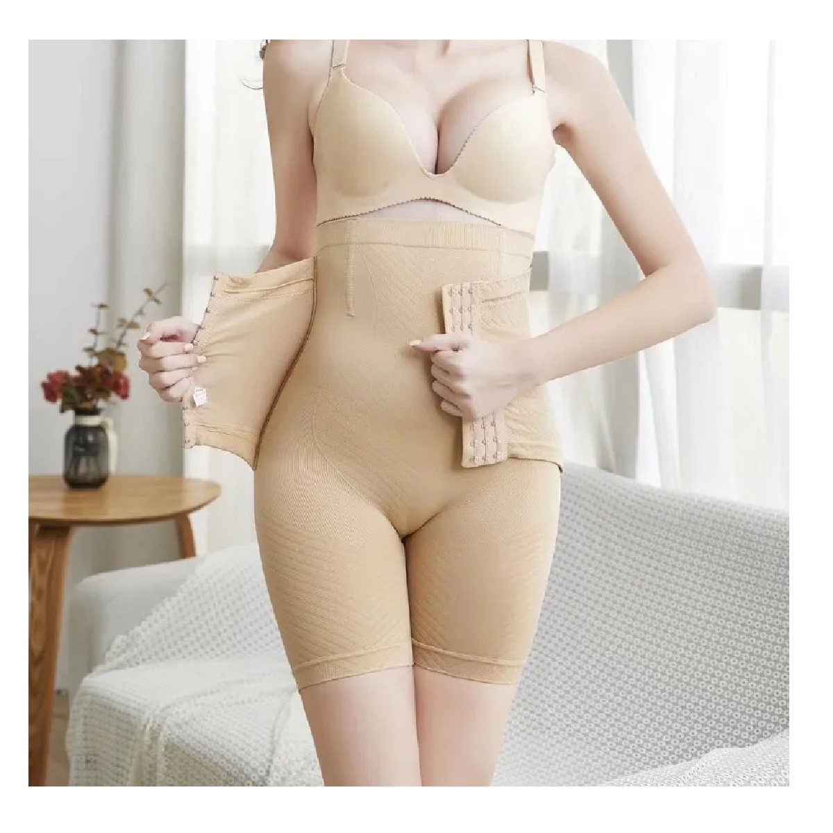 Panty Faja Short Reductora Moldeadora Doble Compresión Nude XL/2XL