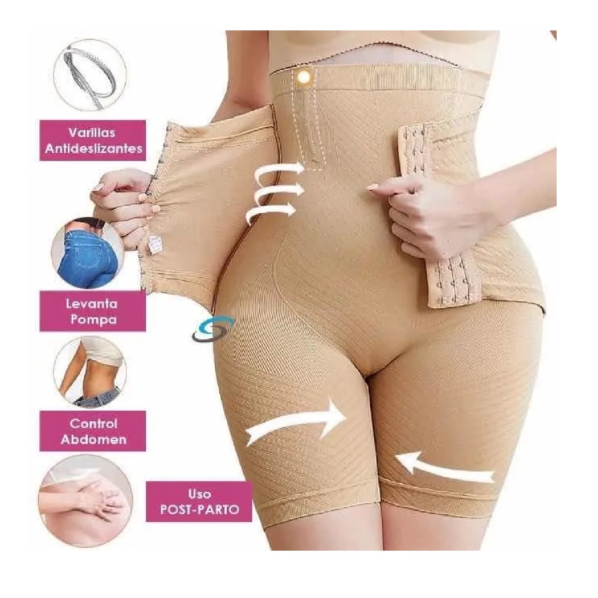 Panty Faja Short Reductora Moldeadora Doble Compresión Nude 3XL