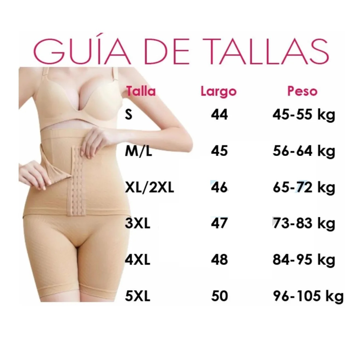 Panty Faja Short Reductora Moldeadora Doble Compresión Nude 3XL