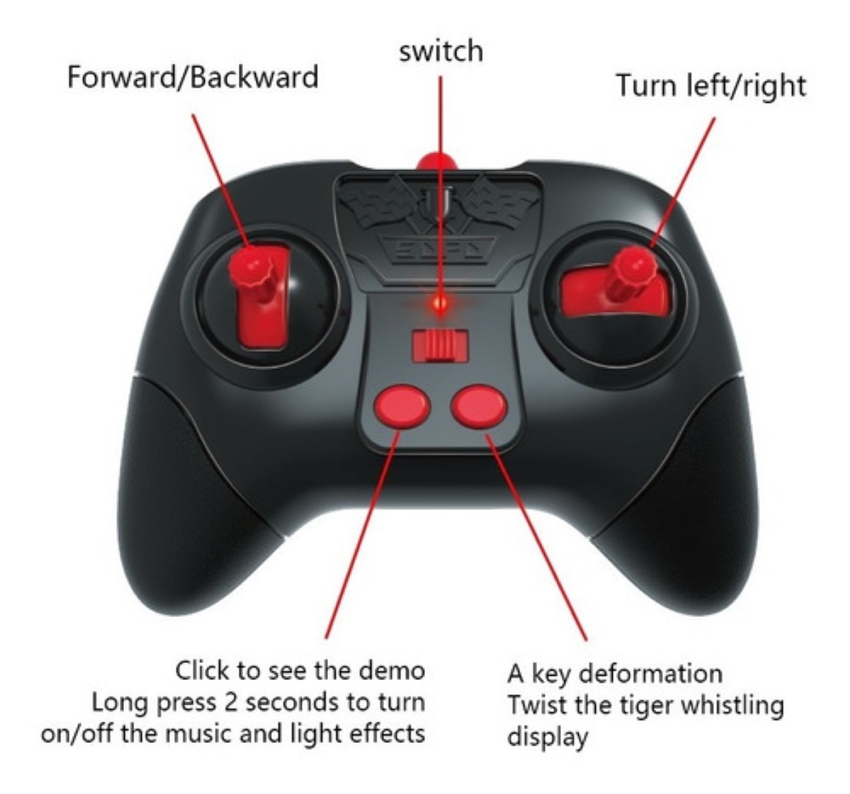 Coche 4wd Radio Control Remoto Con Gesto Rojo