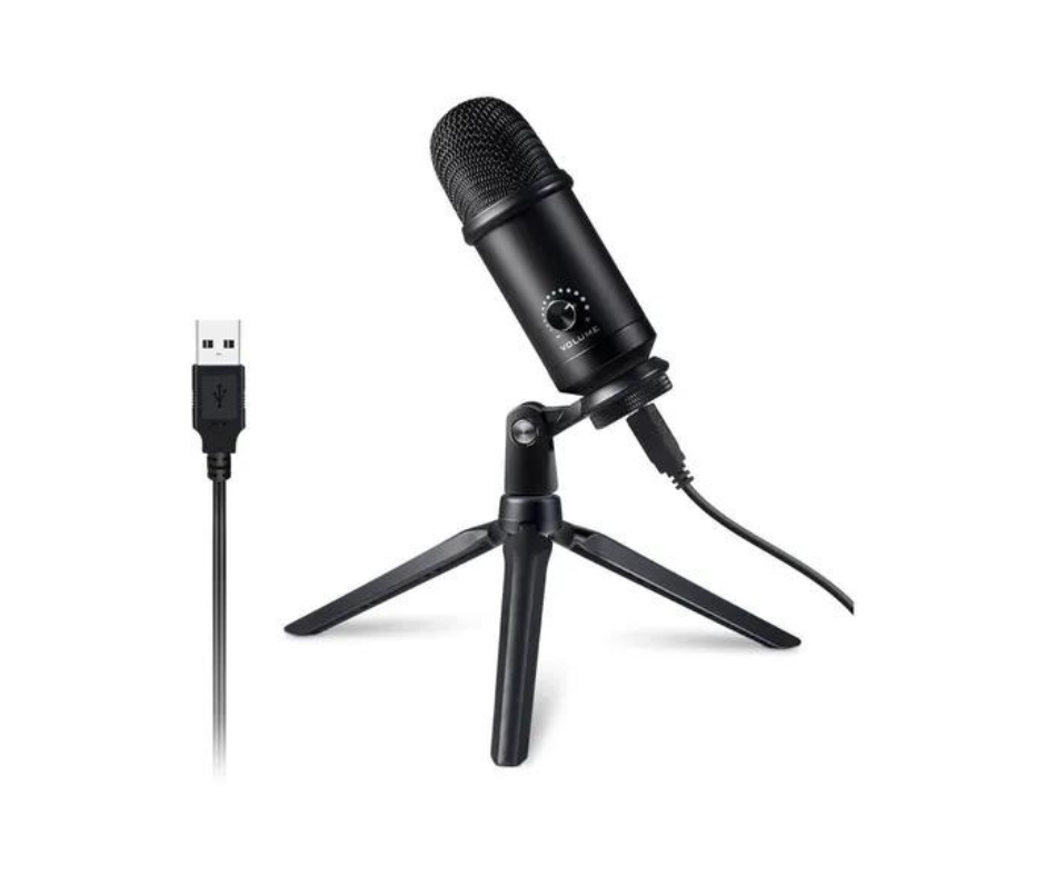Microfono Para Pc Condensador Victure Gamer Usb Con Trípode