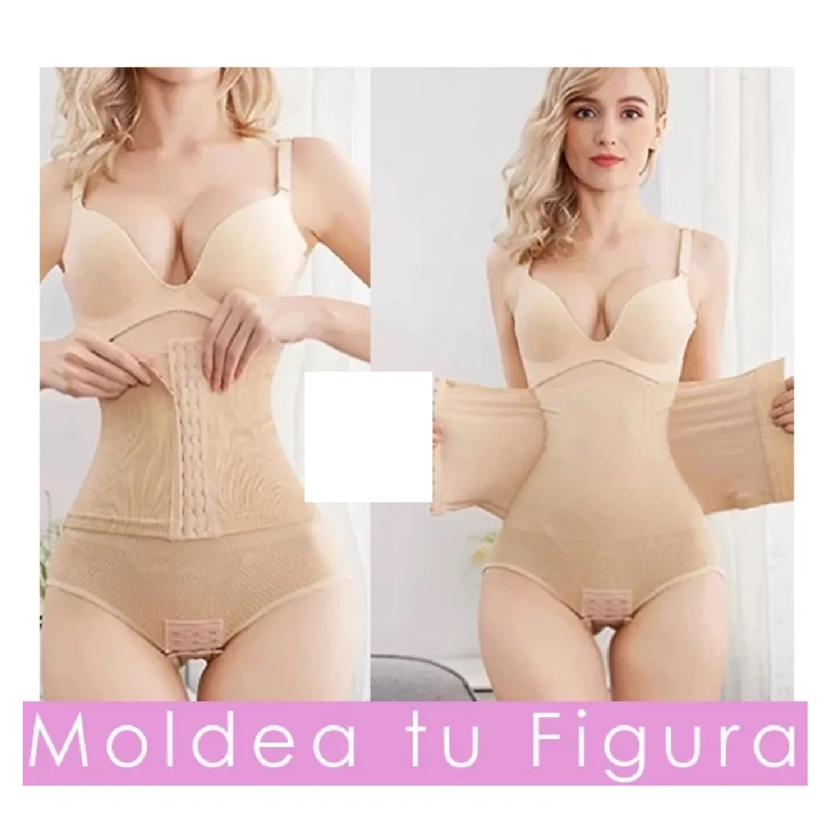 Panty Faja Calzón Levanta Pompa Doble Compresión Reductora Nude 3XL