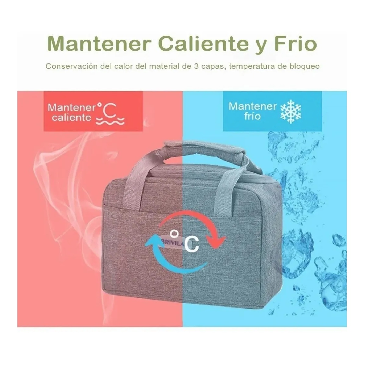 Lonchera Térmica Para La Escuela, Trabajo Gris