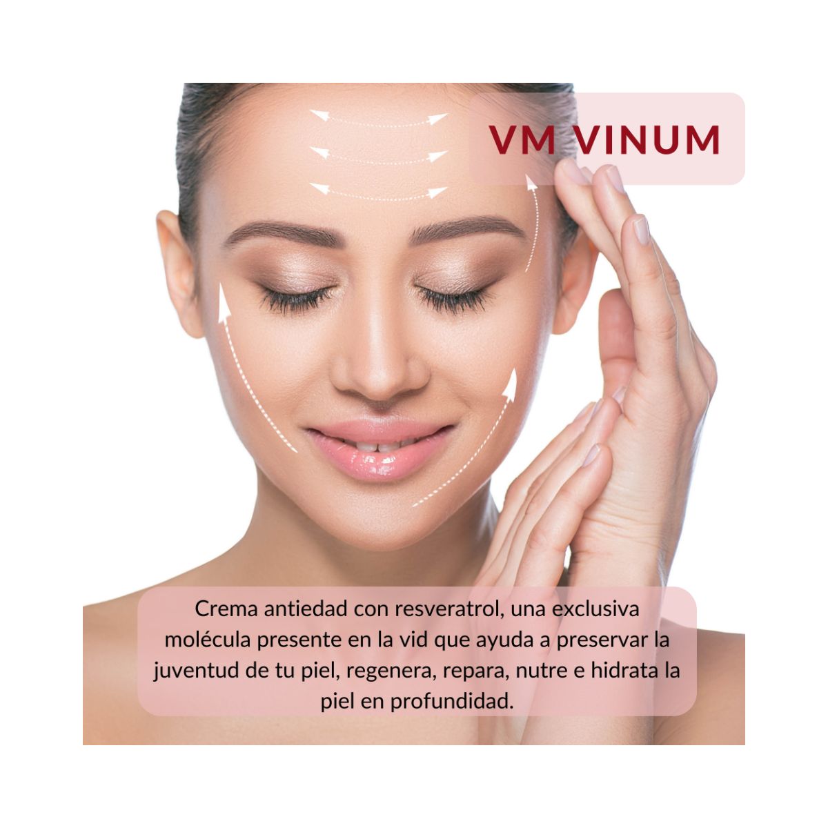 Crema anti edad con resveratrol y vitamina E, 50 ml, KOSEI VM VINUM.