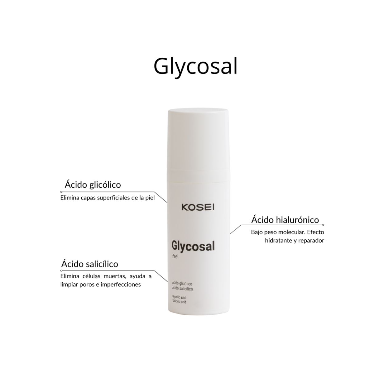 Exfoliante facial 50 ml, KOSEI Glycosal peel