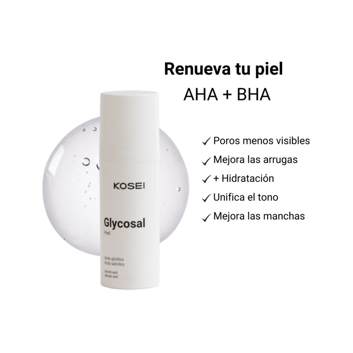 Exfoliante facial 50 ml, KOSEI Glycosal peel