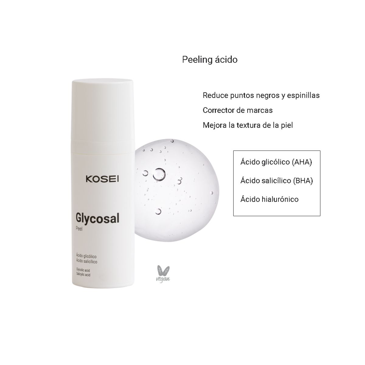 Exfoliante facial 50 ml, KOSEI Glycosal peel