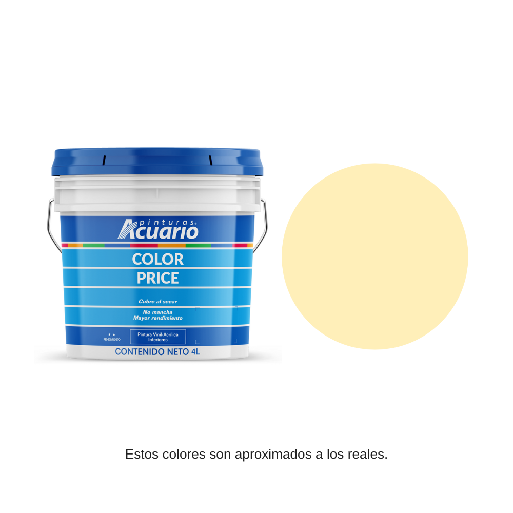 Pintura Color Price Color Paja 4 Lt Acuario VA80140