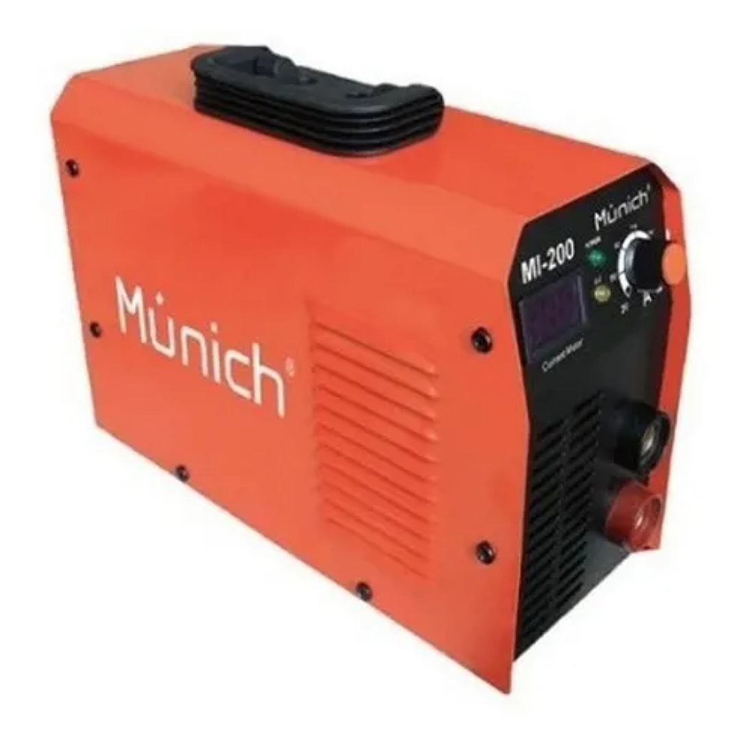 Soldadora inverter Múnich MI-200 naranja y negra 60Hz 110V/220V