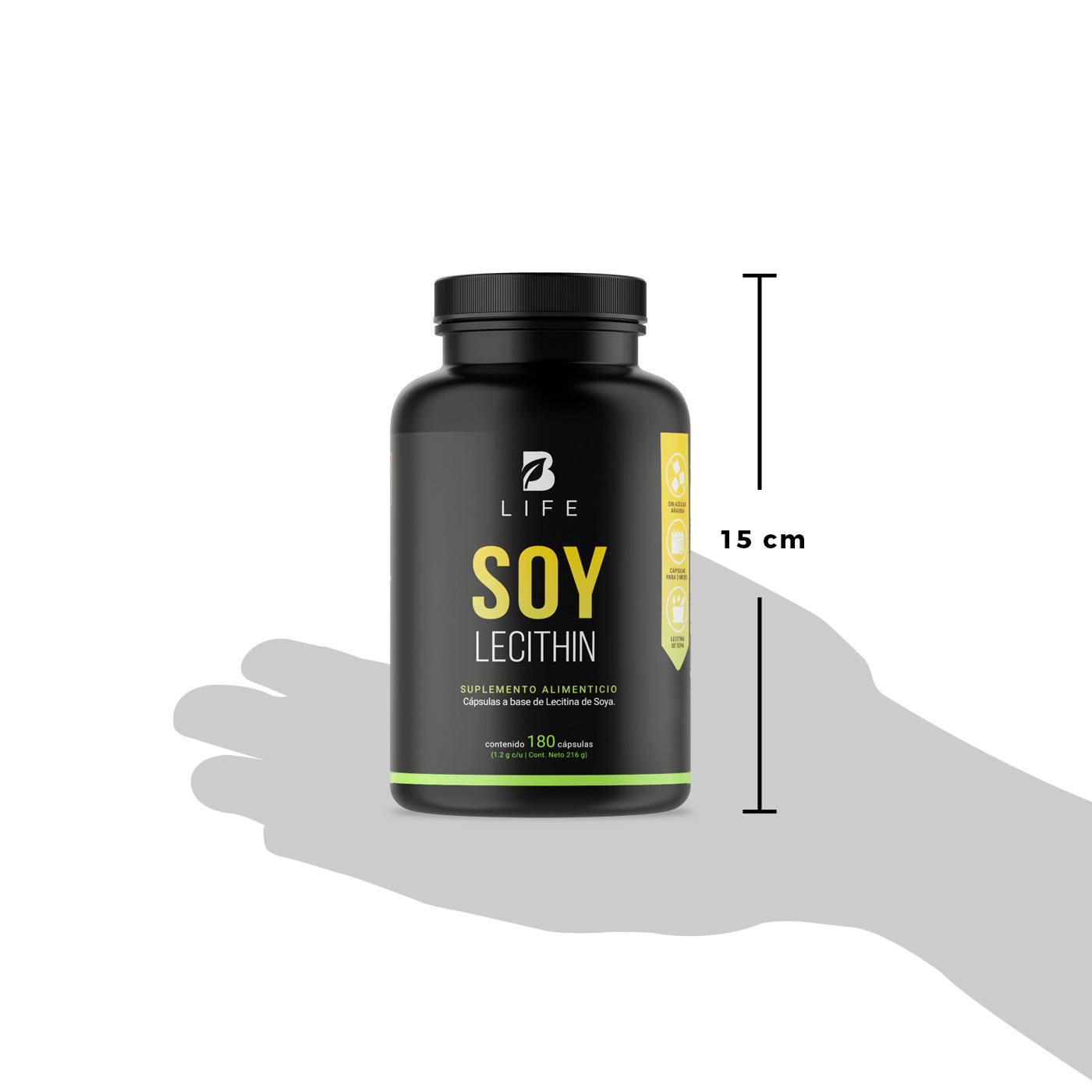 Lecitina De Soya De 180 Cápsulas Soy Lecithin B Life