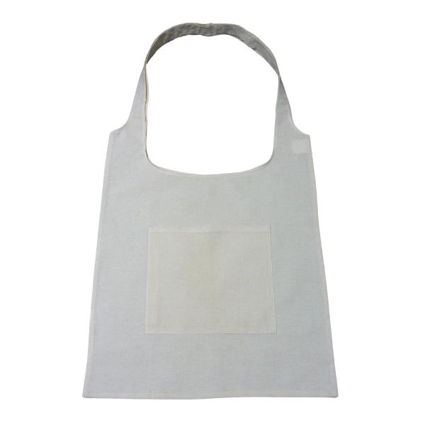 BOLSA ECOLOGICA DE MANTA CORTE CAMISETA COLOR NATURAL 