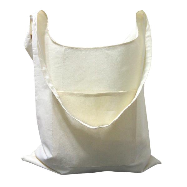 BOLSA ECOLOGICA DE MANTA CORTE CAMISETA COLOR NATURAL 