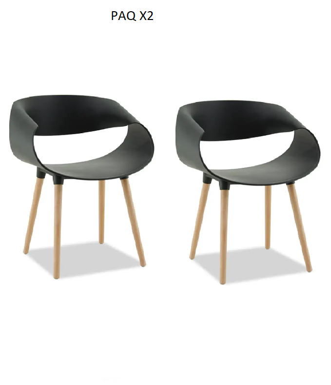 Set de 2 sillas modernas, estilo nordico