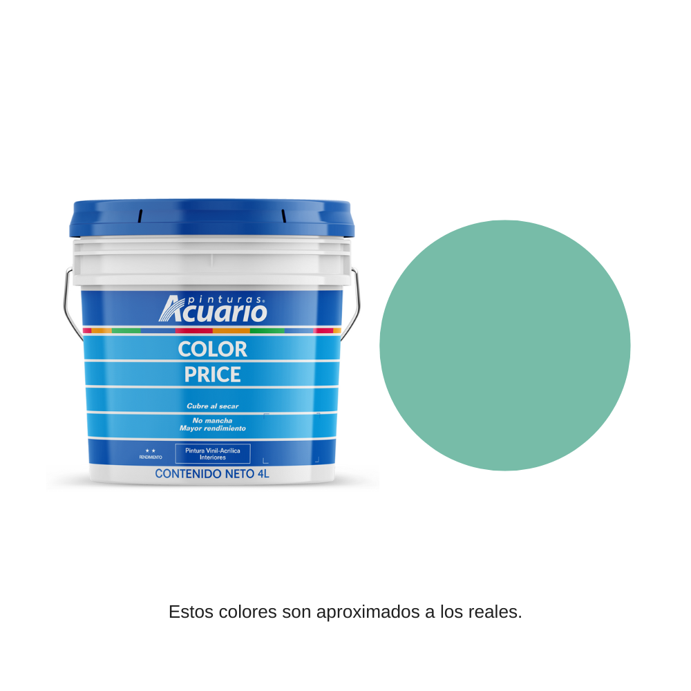 Pintura Color Price Color Turquesa 4 Lt Acuario VA80740