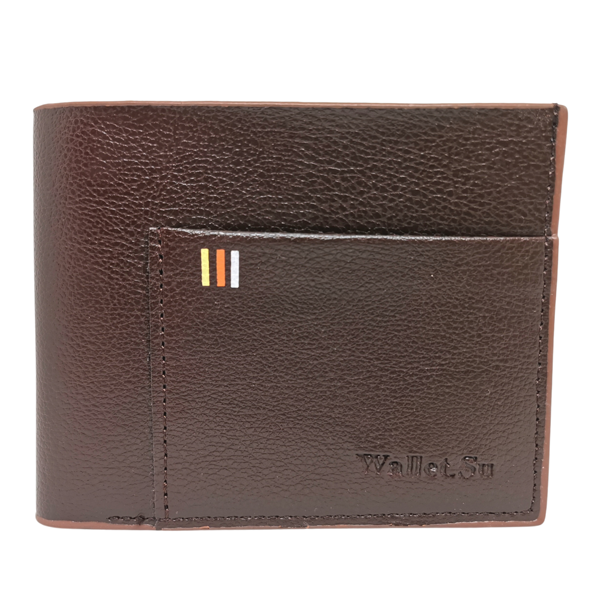 Cartera Caballero Compartimentos Color Café Tarjeta Billete Moda Hombre Billetera