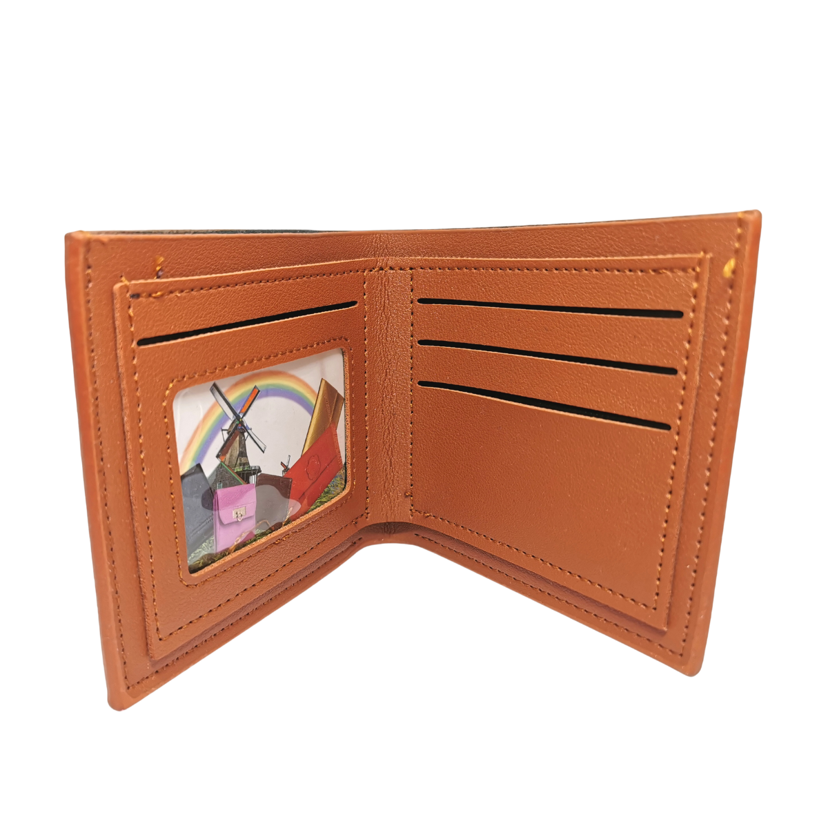 Cartera Caballero Compartimentos Color Beige Tarjeta Billete Moda Hombre Billetera