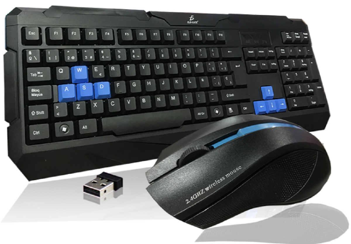 Kit De Mouse Y Teclado Inalambrico Tipo Gamer