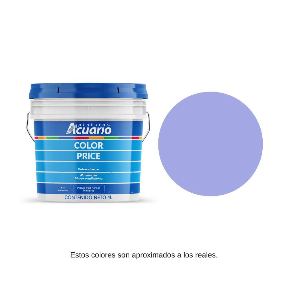 Pintura Color Price Color Lila 4 Lt Acuario VA81240