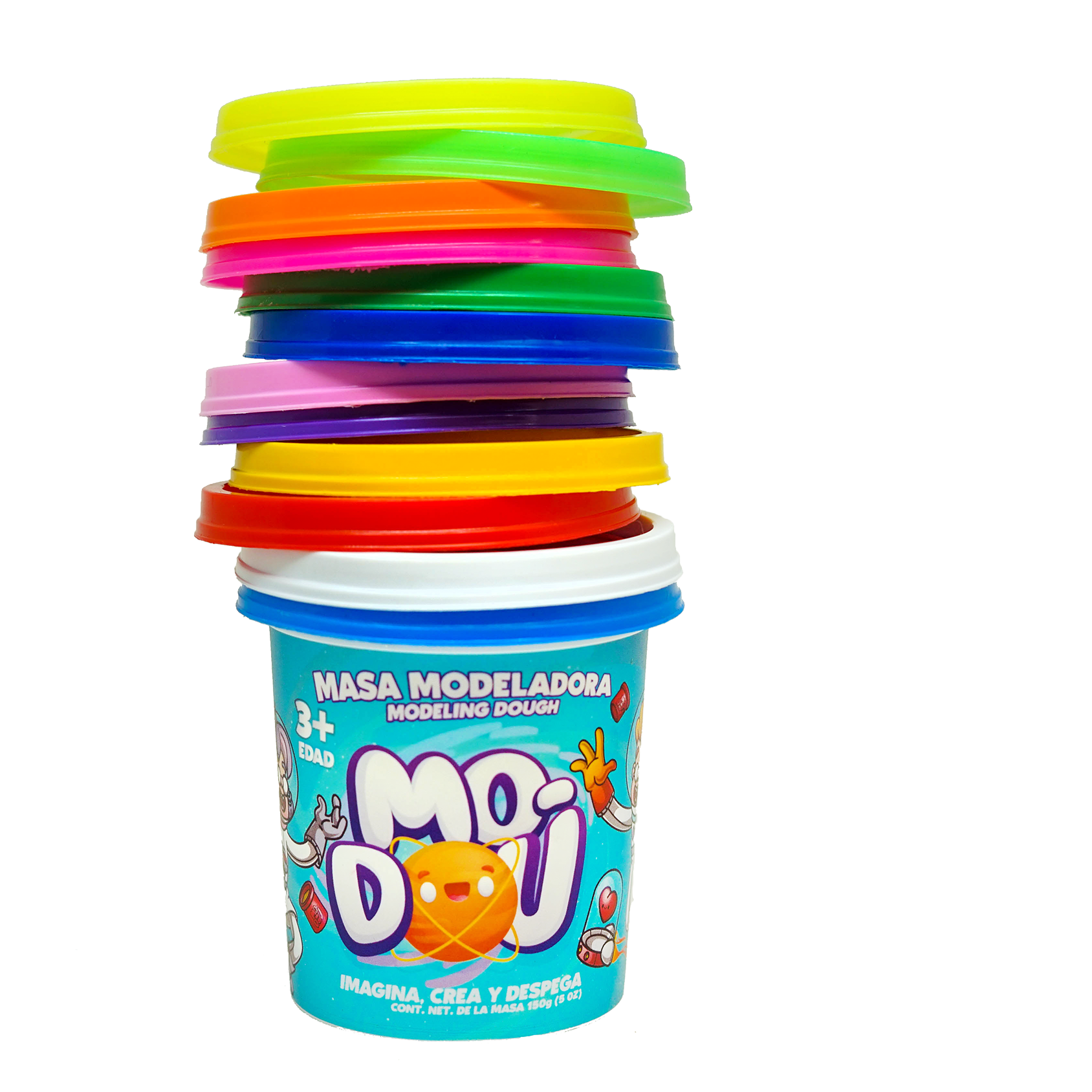 Plastilina Masa Moldeable, 24 Pzs 12 Colores, Juguetes Modou