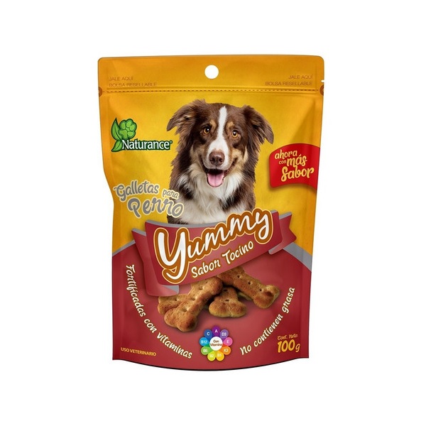 Yummy Galletas Sabor Tocino Perro 100grs Naturance