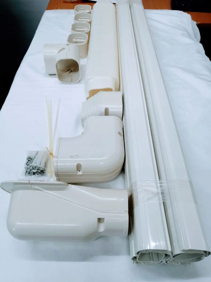 Kit Protector de Tuberia Para Minisplit Decorativa Pvc 8 cm X 4 Metros