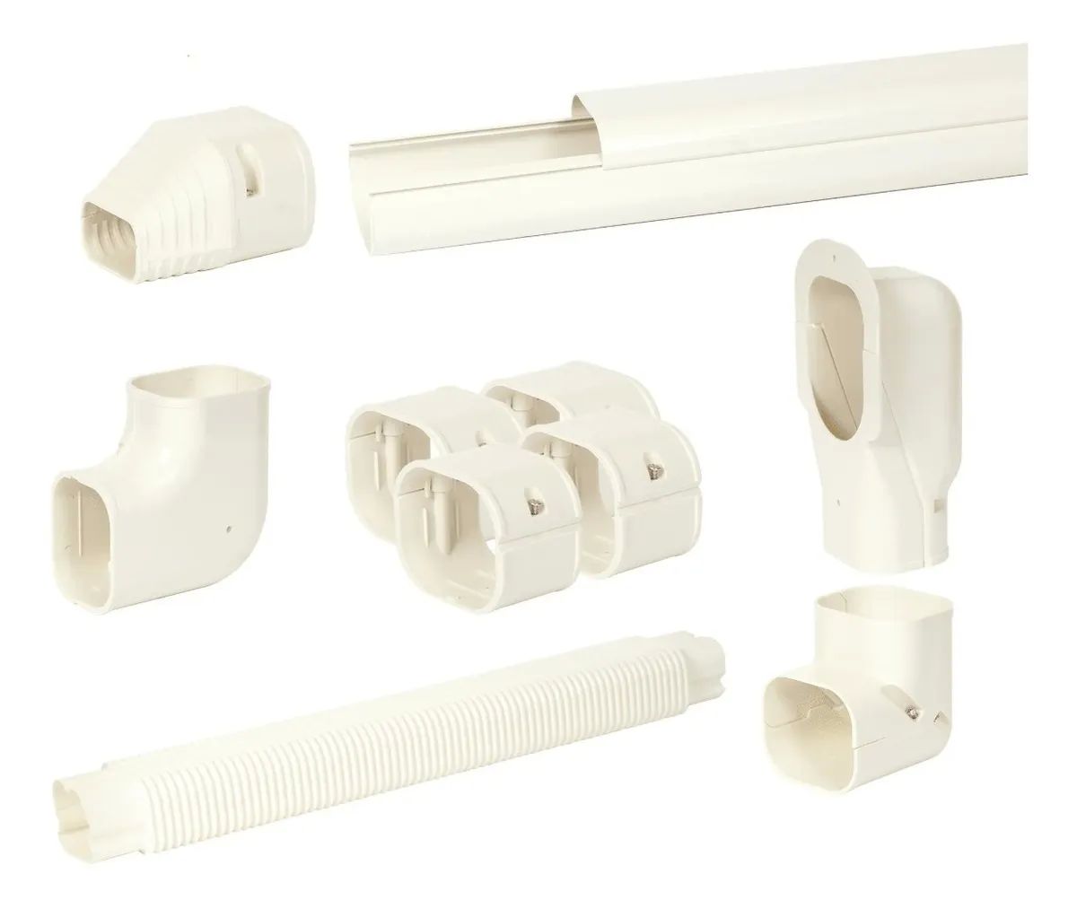 Kit Protector de Tuberia Para Minisplit Decorativa Pvc 8 cm X 4 Metros