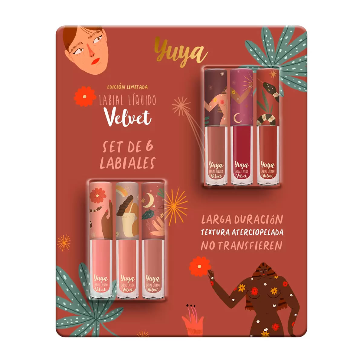 Set De 6 Mini Labiales Líquidos Velvet Yuya 674830 CST