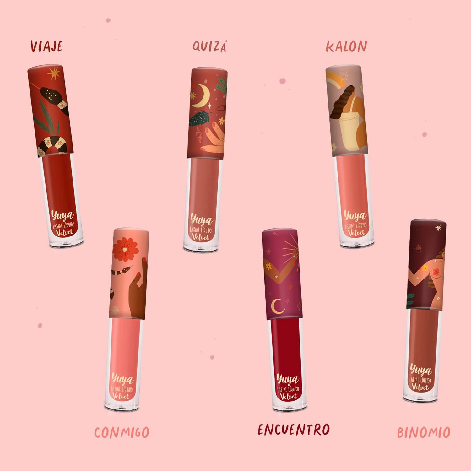 Set De 6 Mini Labiales Líquidos Velvet Yuya 674830 CST