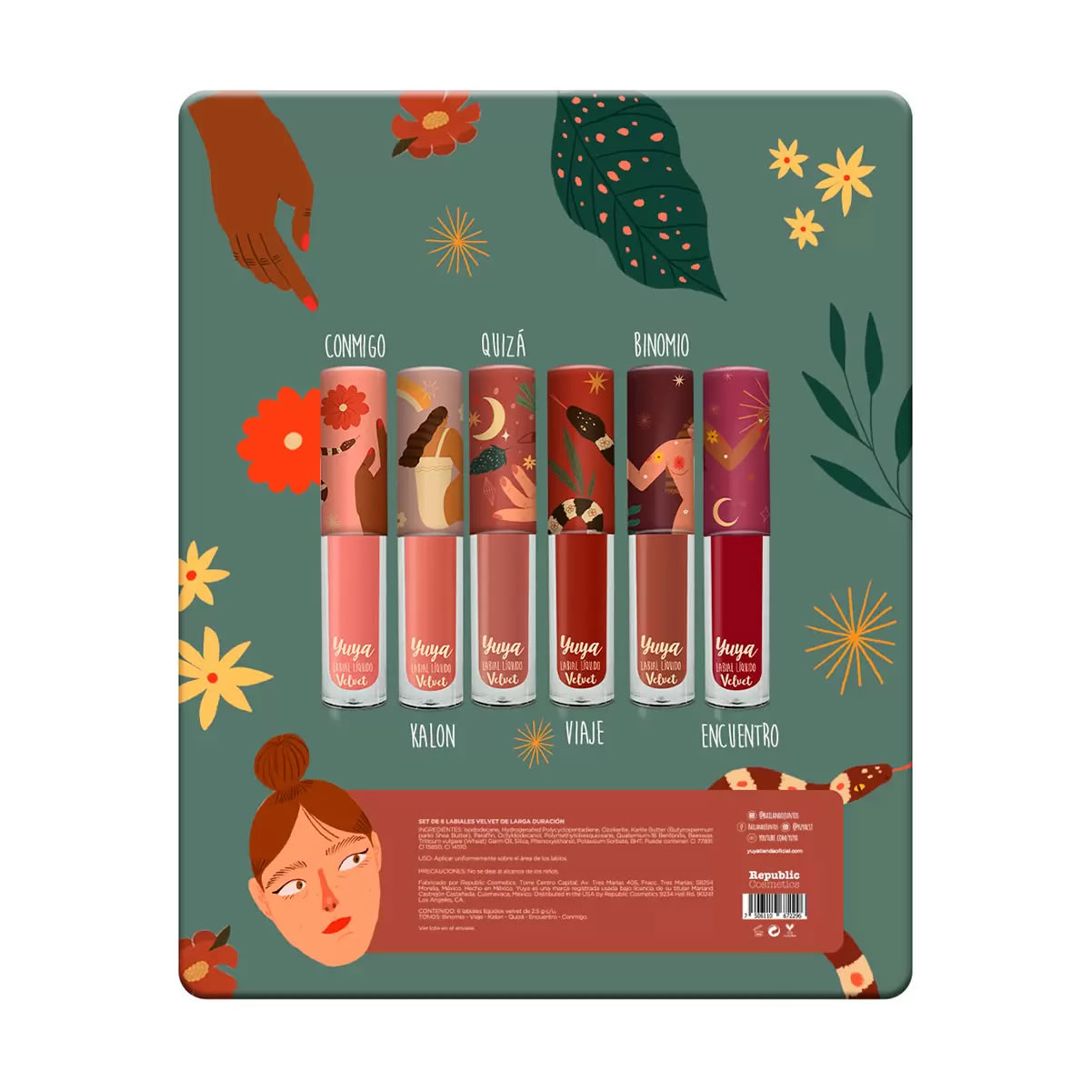 Set De 6 Mini Labiales Líquidos Velvet Yuya 674830 CST