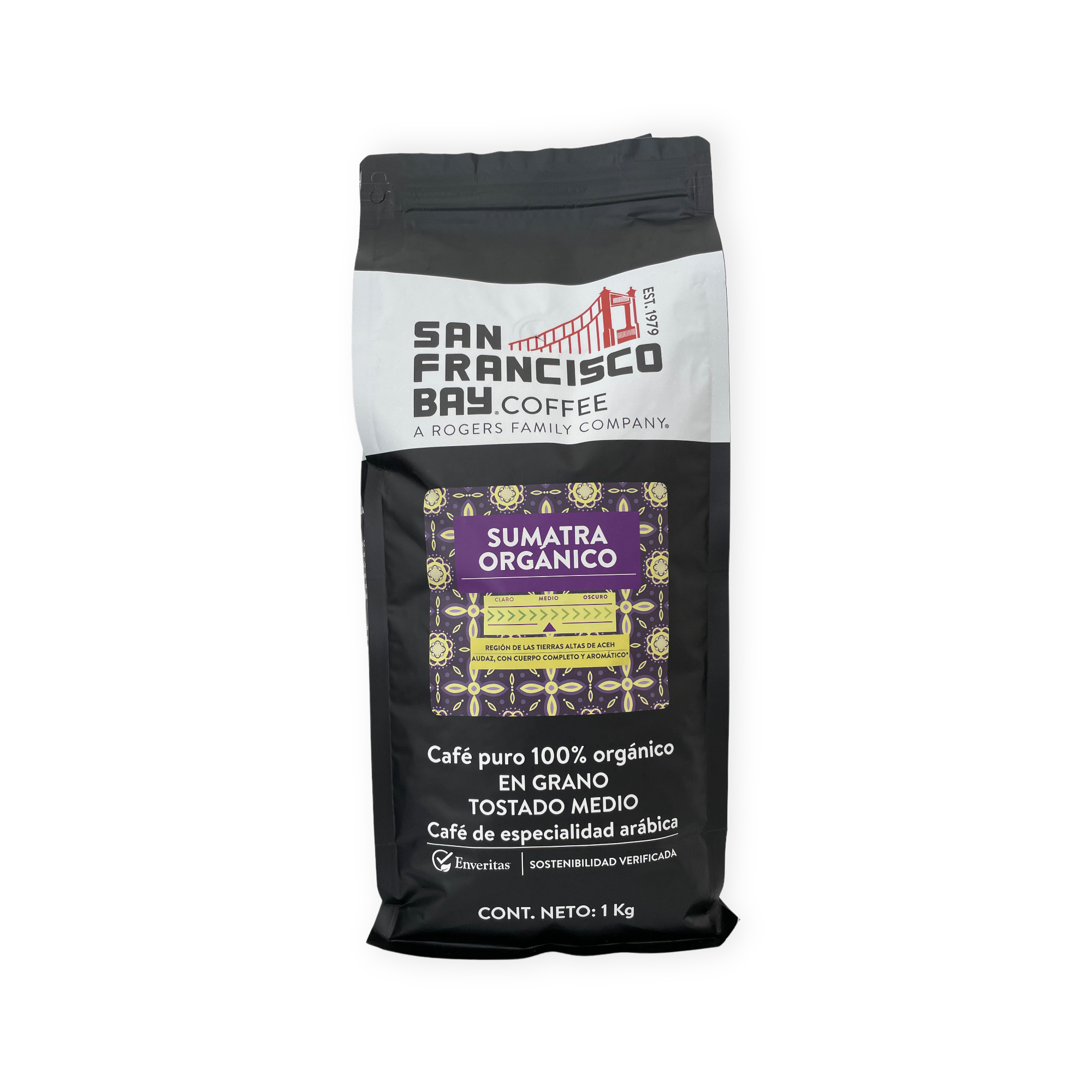 Café En Grano Sumatra Orgánico San Francisco Bay 1 Kg