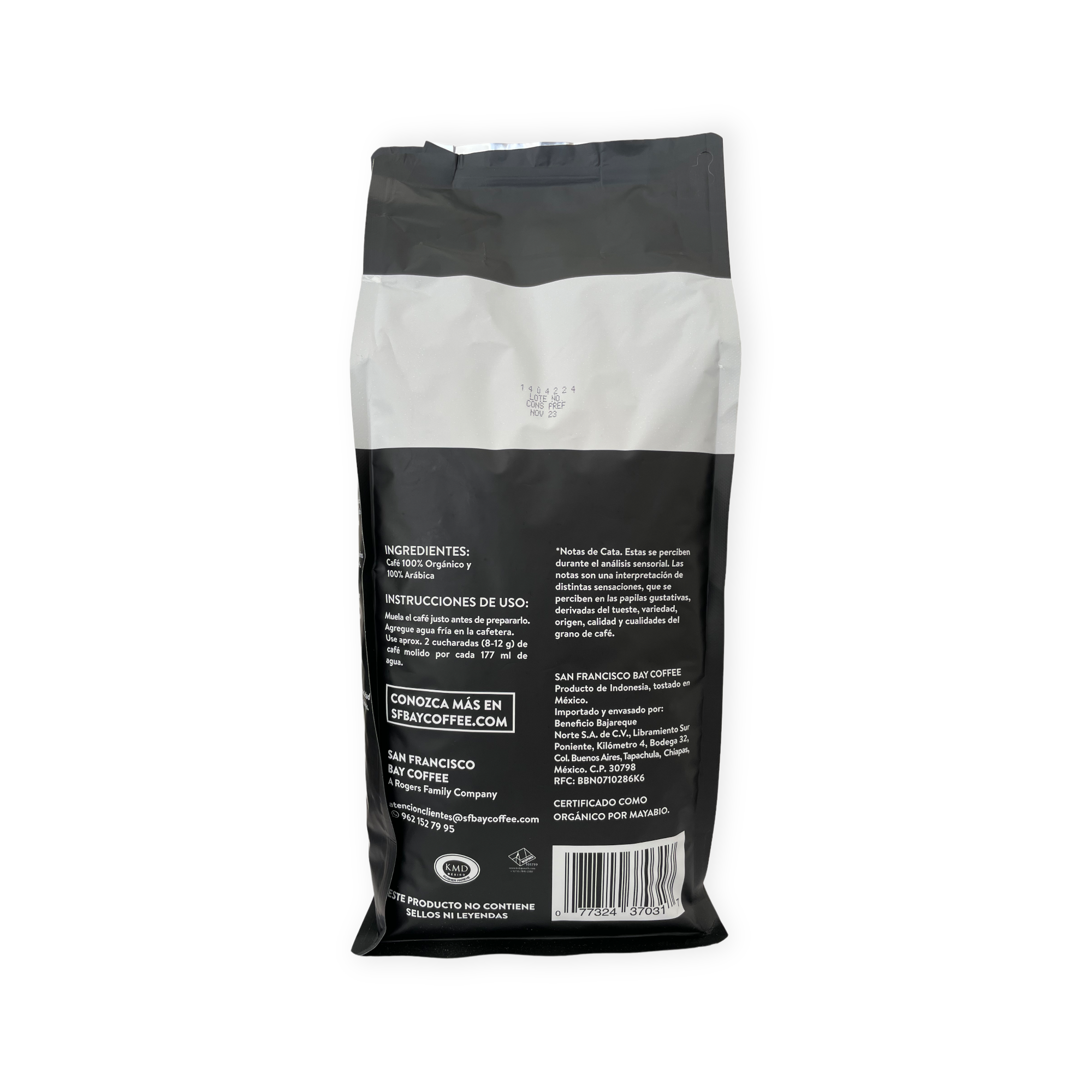 Café En Grano Sumatra Orgánico San Francisco Bay 1 Kg