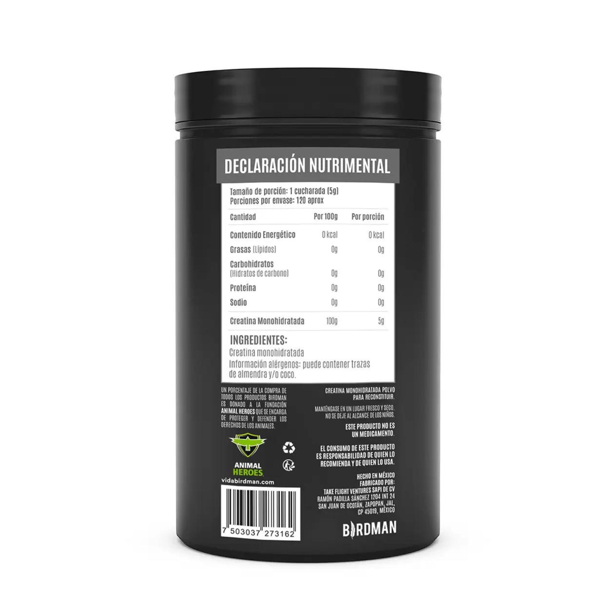 Creatina Monohidratada Birdman 600g